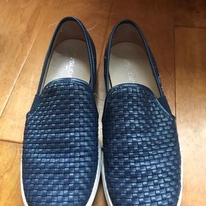J/Slides navy slip on sneakers